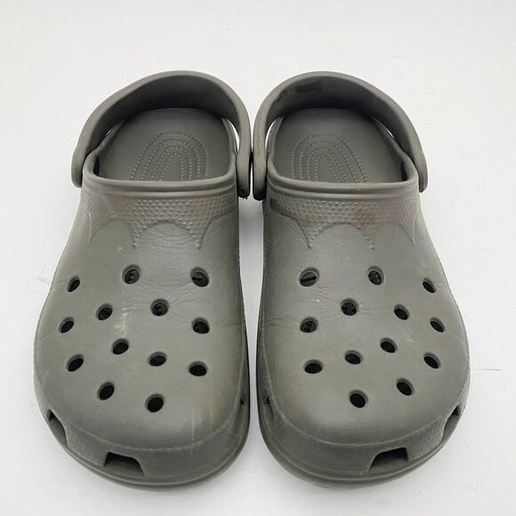 CROCS Brown Classic Clogs Comfort - Size W8-9/M6-7 - Picture 2 of 6